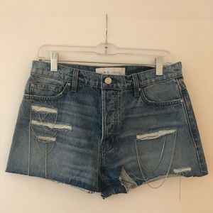 IRO Jean shorts with Silver detail